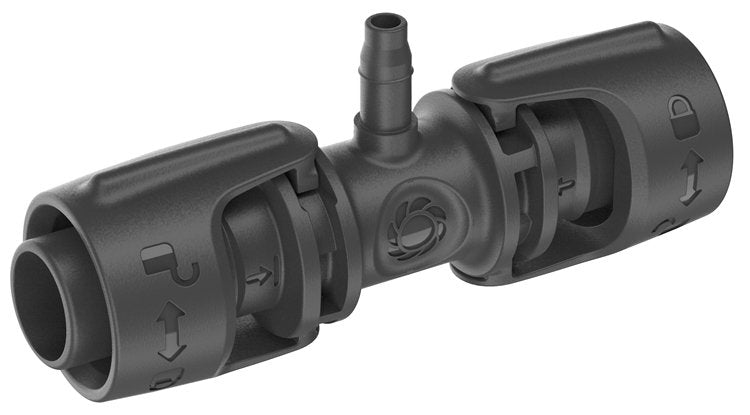 Gardena Micro-Drip-System Pieza En T 13 Mm (1/2") > 4,6 Mm (3/16"), Conexión (Gris Oscuro, 5 Piezas