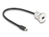 Delock Usb2.0 Mini-B Einbaubuchse Mit Cablep. St. Alu. 30cm