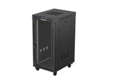Lanberg Rack Cabinet 19" Free-Standing 24u 600x800 Flat Pack With Glass Door Lcd Negro V2