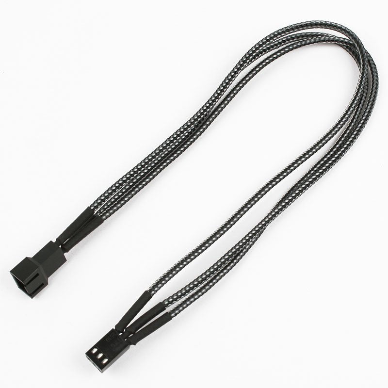 Cable De Extensión Nanoxia De 3 Pines, 30 Cm, Sencillo, Negro