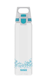Botella Sigg Total Clear One Myplanet "Aqua" 0,75 L Transparente/Azul Claro, Cierre Con Una Sola Mano One