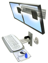 Ergotron Neo-Flex - Kit De Fijación (2 Drehgelenke, Wandschiene 26", 2 Rack-Montagehalterungen) - Schmal - Para 2 Lcd-Displays - Gris, Negro - Tamaño De Pantalla: Hasta 61 Cm (Hasta 24 Pulgadas)
