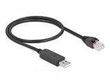 Delock Serielles Anschlusscable Mit Ftdi Chipsatz, Usb 2.0 Typ-A Stecker Zu Rs-232 Rj45 Stecker 50 Cm Schwarz
