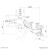 Neomounts By Newstar Wall Mounted Gas Spring Tv Mount (3 Pivots Vesa 200x200) (Wl70-550bl12)