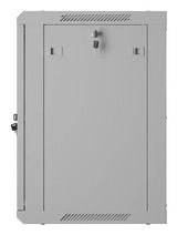 Lanberg Wall Mount Cabinet 19" 12u 600x450 Mesh Doora Grey Flat Pack