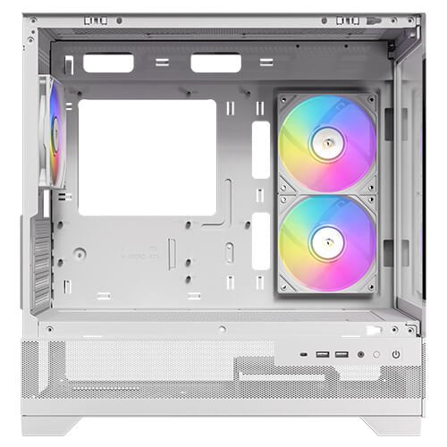 Caja Minitorre Microatx Cx500m Rgb Blanco Antec Int:2x3.5,1x2.5/ 2xusb3.0, 1xusb3.2 Tipo C/ Audio In/Out/ Panel De Cristal Templado
