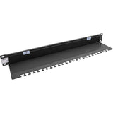 Inline® 19 Cable Entry Plate With Brush And Cable Strip, 1u, Ral 9005