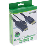 Inline® Hdmi A Displayport Converter Cable, 4k/60hz, Negro, 1m