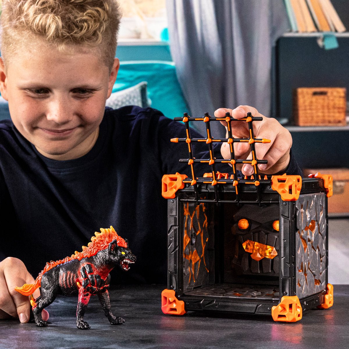 Schleich Eldrador Creatures Battlecave Lava Hyena, Figura De Juguete 42674