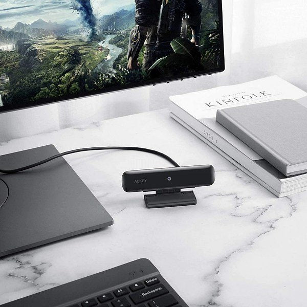 Cámara Web Aukey Pc-W1  2 Mp Usb Negro