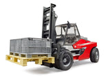 Carretilla Elevadora Bruder Linde Ht160 Con Palet Rojo/Negro, Incluye 3 Cajas De Malla 2513