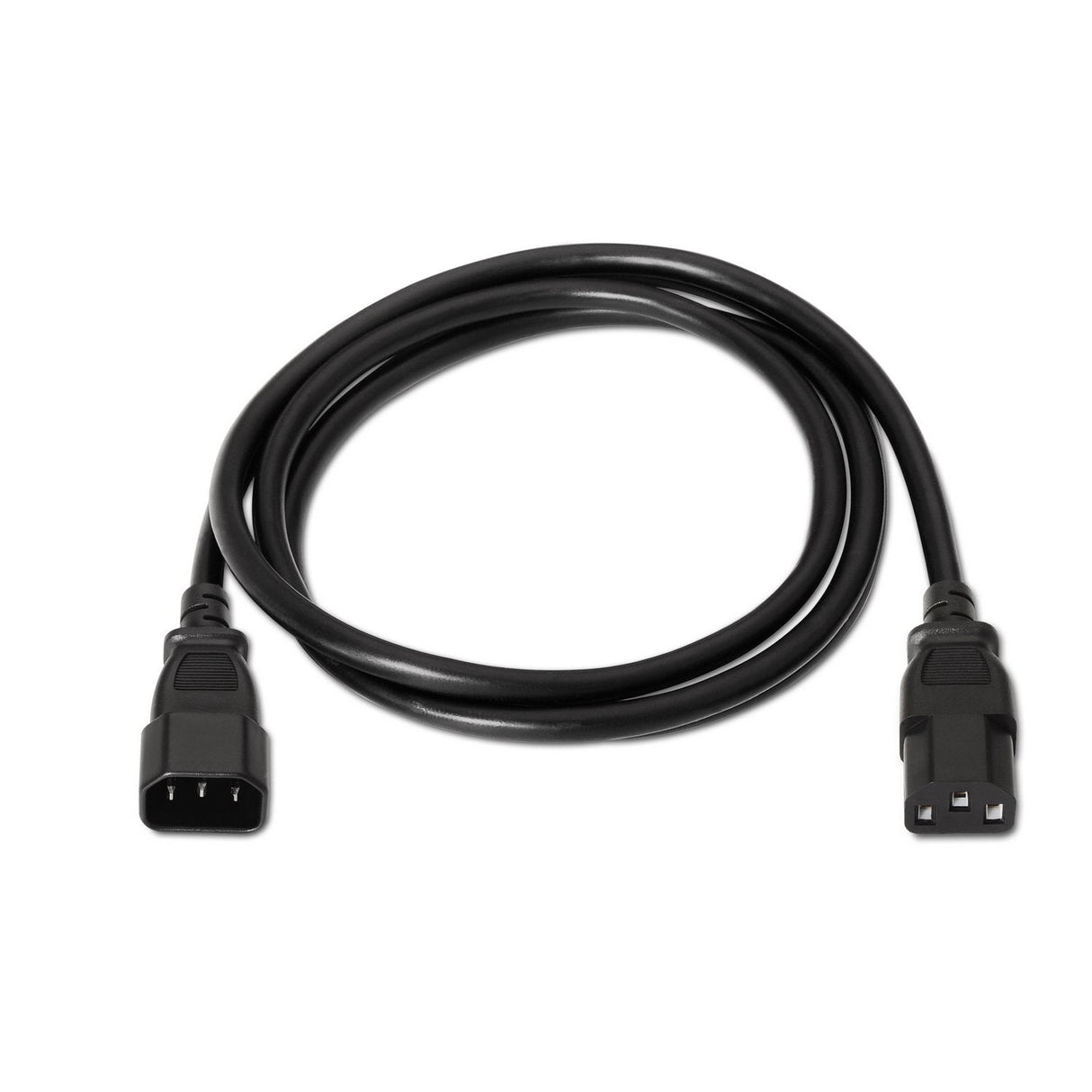 Aisens Cable Alimentacion Cpu - C13/H-C14/M - 1.50m - 100% Cobre Puro Awg18 - Negro