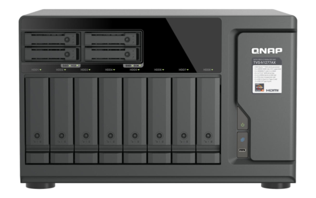 Qnap Tvs-H1277ax Nas Server 12bay 2u Iscsi Sata3 Ram 16gb Gigabit Lan