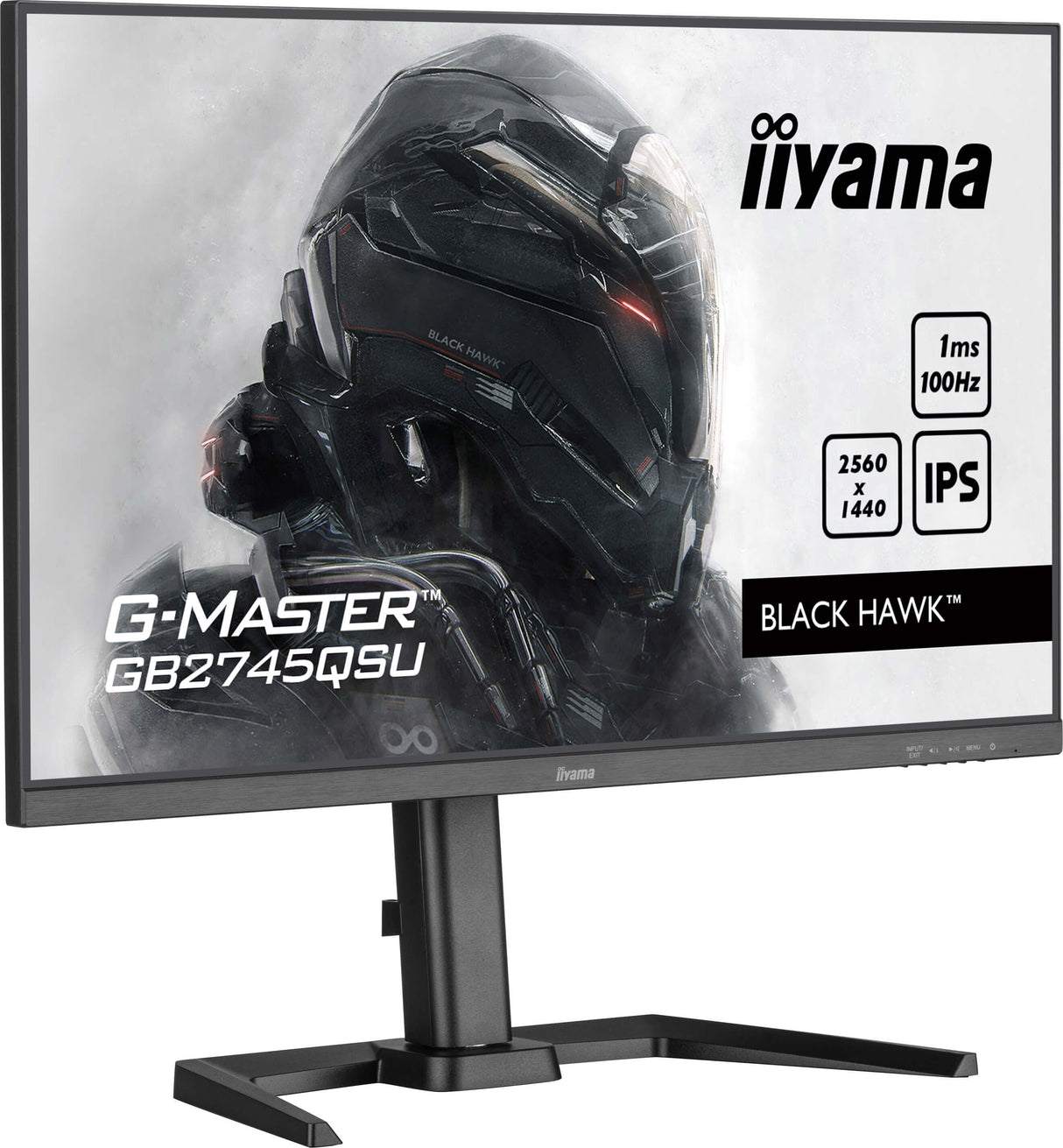 Monitor Gaming  Iiyama G-Master Gb2745qsu-B2 Gaming 27", Negro Mate, Qhd, Ips, Concentrador Usb, Panel De 100hz Gb2745qsu-B2