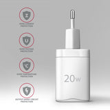 Cargador Acu-Pd20w Pd&Pq De Pared 20w 1 Puerto Blanco