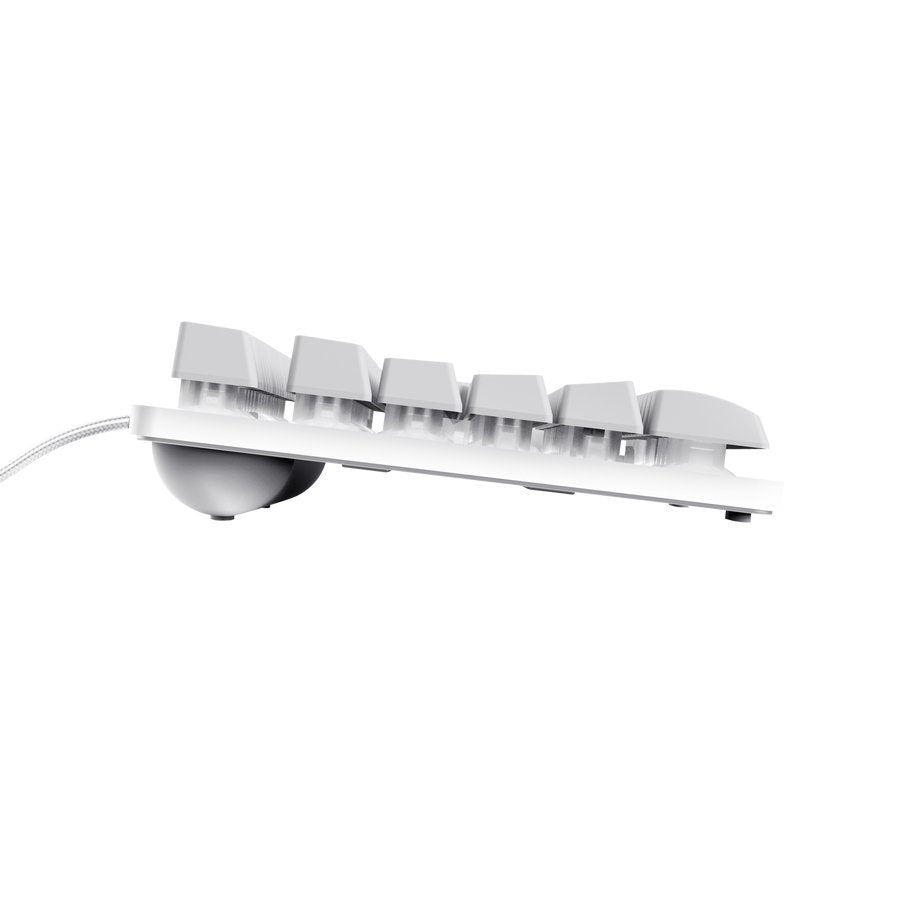 Teclado Trust Gxt 833w Thado De Membrana Tenkeyless Retroiluminado Multicolor Blanco