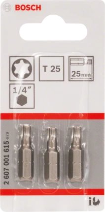 Bosch 3 Piezas. Puntas De Destornillador T25 Xh 25mm