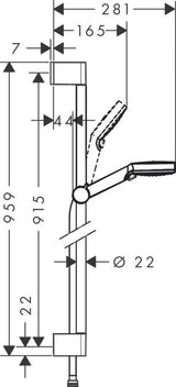 EAN 4011097792019 - Hansgrohe Crometta sistema de ducha Cromo, Blanco imagen 2