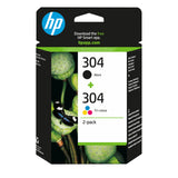 Hp Tinta Negro + Tricolor (C/M/Y) Deskjet 3720 Combo - Nº304 (Pack 4 Colores)