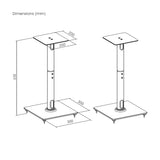 Aisens Soporte Universal De Suelo Para Altavoces, Negro