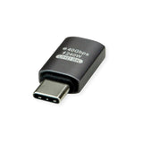Roline Usb4 Gen 3x2 Adapter Typ C St Bu, Aluminium, Gerade, Silberfarben
