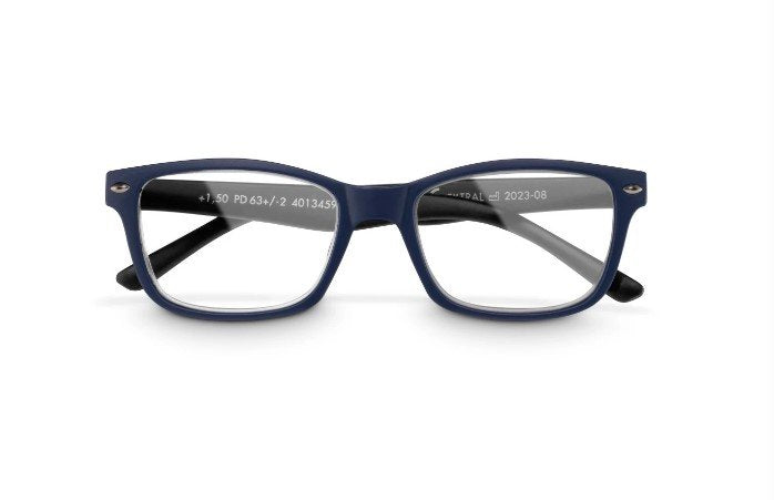 Hama Gafas De Lectura De +3.0 Dioptrias - Montura De Plastico Reciclado - Unisex - Azul Y Negro