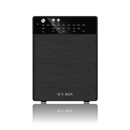 External Icybox 4x 3,5'' Usb 3.0, Esata Host, Raid 0, 1, 3, 5, 10, Black