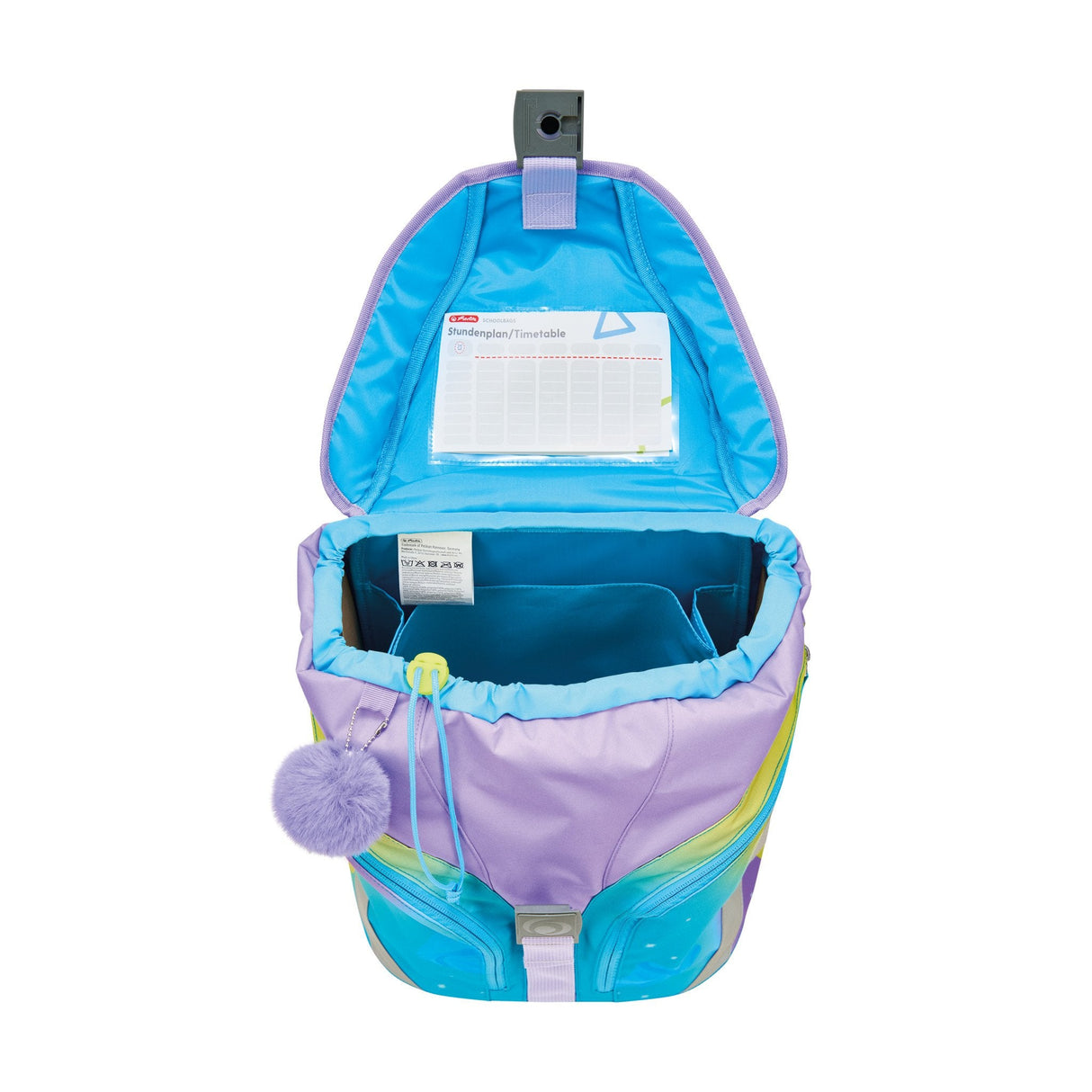 Herlitz Softlight Greenline Little Monster Juego De Mochila Escolar Chica Poliéster Azul, Lila, Amarillo