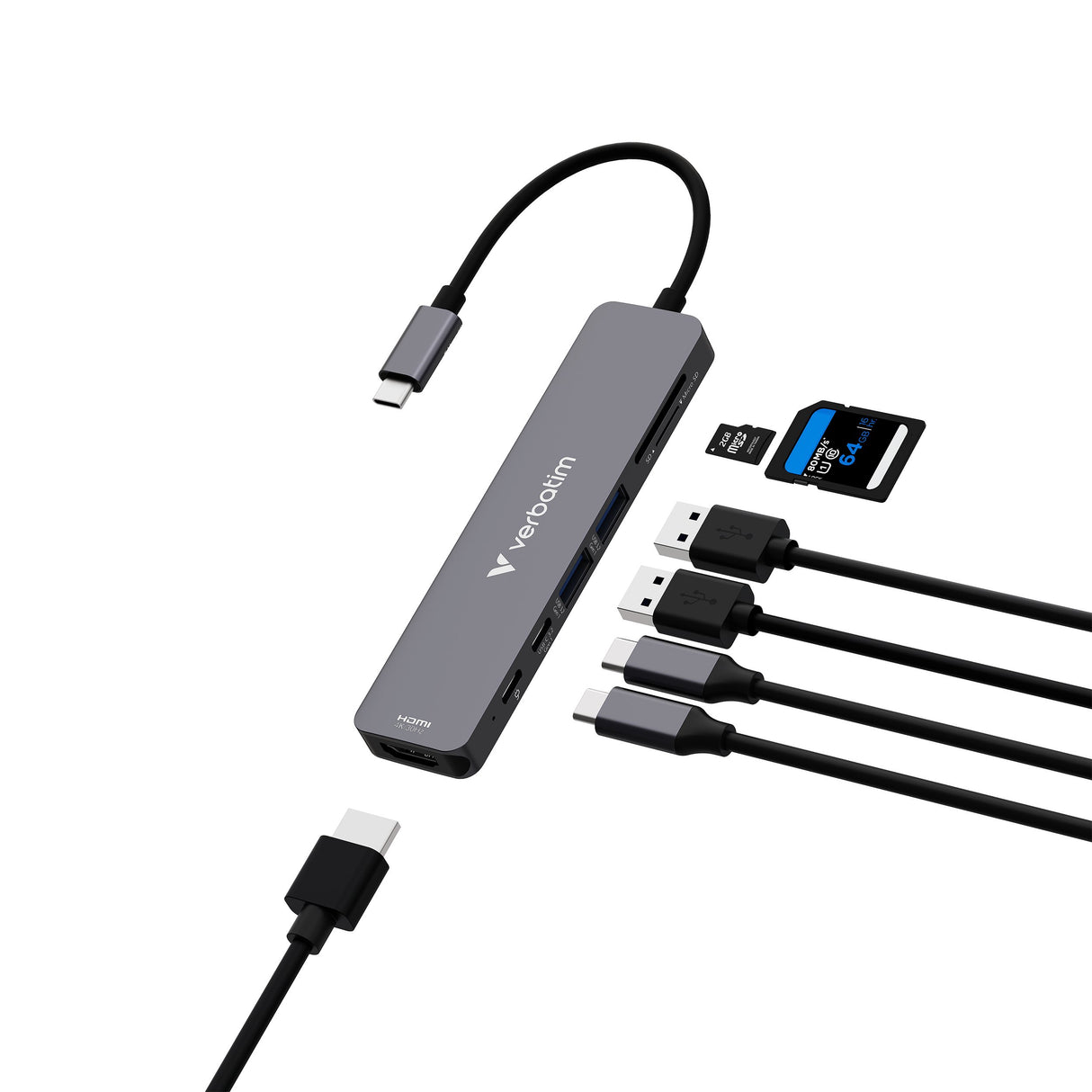EAN 0023942321583 - Verbatim 32158 hub de interfaz USB 3.2 Gen 1 (3.1 Gen 1) Type-C 5000 Mbit/s Gris imagen 2
