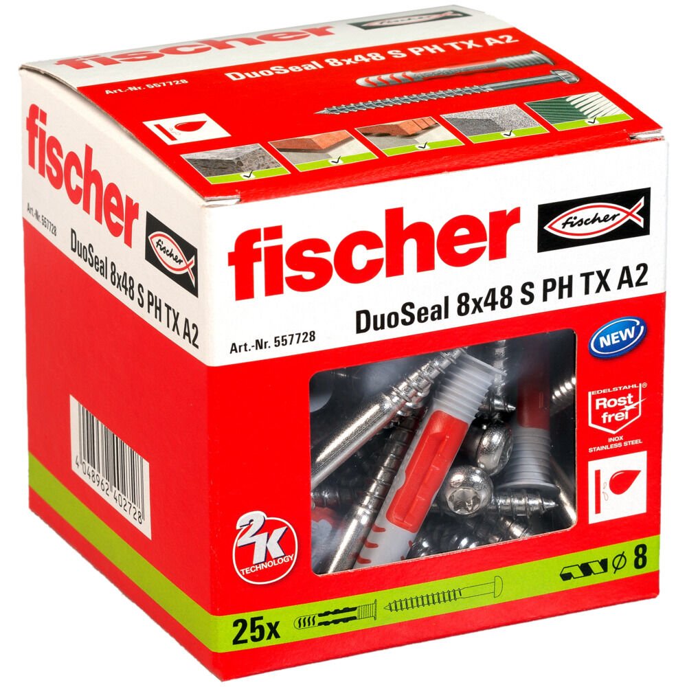 Fischer Duoseal 8x48 S A2 25 Ud.
