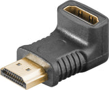 Hdmi/Hdmi Angled Adaptor, Black - Hdmi A-Plug > Hdmi A-J