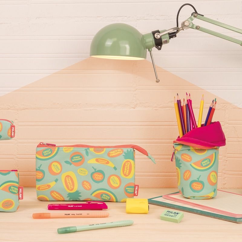 Milan Portatodo Vertical Serie Especial Frutikis Verde/Naranja