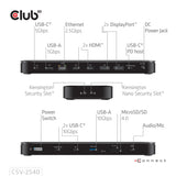 EAN 8719214473501 - CLUB3D CSV-2540 base para portátil y replicador de puertos Acoplamiento USB 3.2 Gen 1 (3.1 Gen 1) Type-C  imagen 3