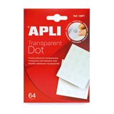 Apli Pack De 64 Puntos Adhesivos Removibles - Adhesivo Removible - Facil De Usar - Ideal Para Manualidades Y Oficina -