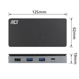 Docking Station Act Connectivity Usb C 4k Mst 2 Monitores Hdmi Ethernet Usb C 3x Usb A Pd Pass Through Cable 1m