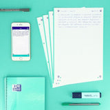 Oxford Recambio Classic 1 Color 100h + 20h Gratis A4 90gr 5x5mm 4/Taladros Banda Verde Menta