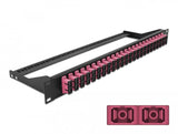 Delock Patch Panel Fibra 19"  24 Puertos Sc Duplex Violeta