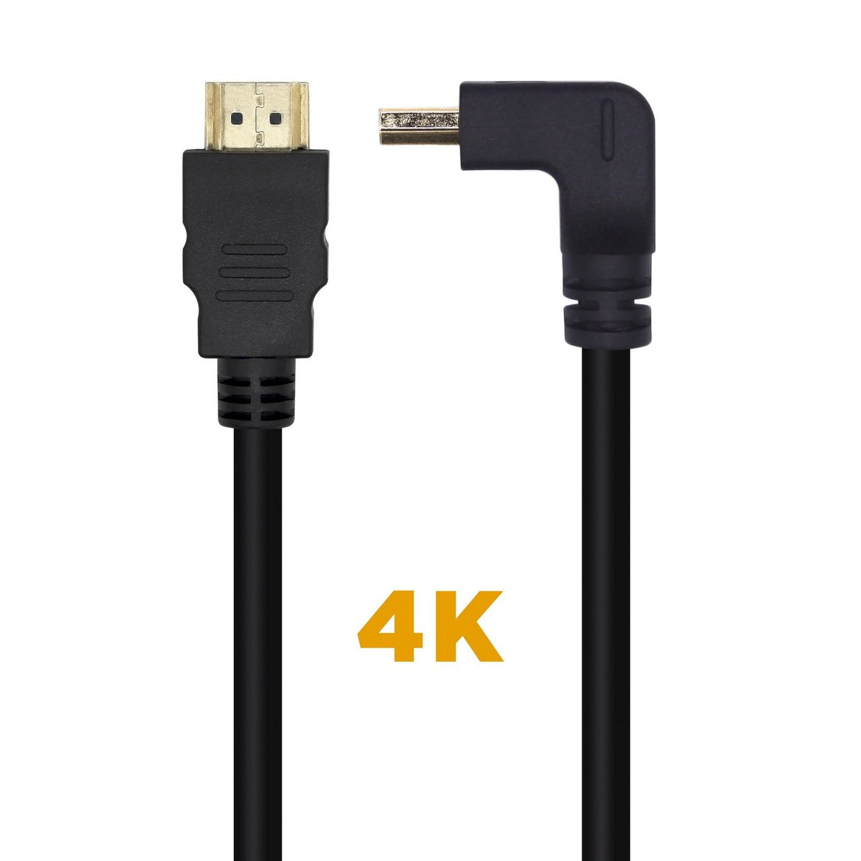 Aisens Cable Hdmi V2.0 Acodado Premium Hec 4k@60hz 18gbps - 1m - Negro