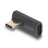 Delock 60244 Usb Adaptador 40 Gbps Usb Type-C Pd 3.1 240 W Macho A Puerto Hembra Girado Sesgado Hacia La Izquierda Y Hacia La Derecha 8k 60 Hz