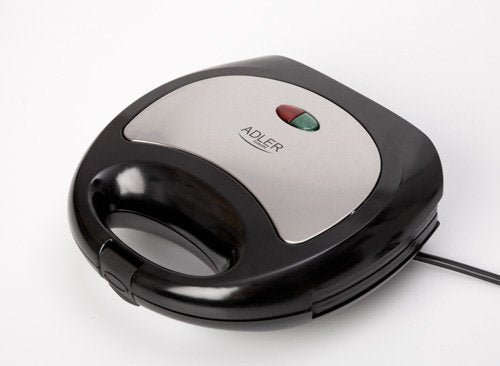 Sandwichera Adler Ad 3015, 750 W Negro, Plata