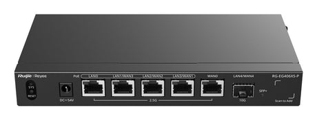 EAN 6976915005116 - Ruijie Networks RG-EG406XS-P router 2.5 Gigabit Ethernet Negro imagen 1