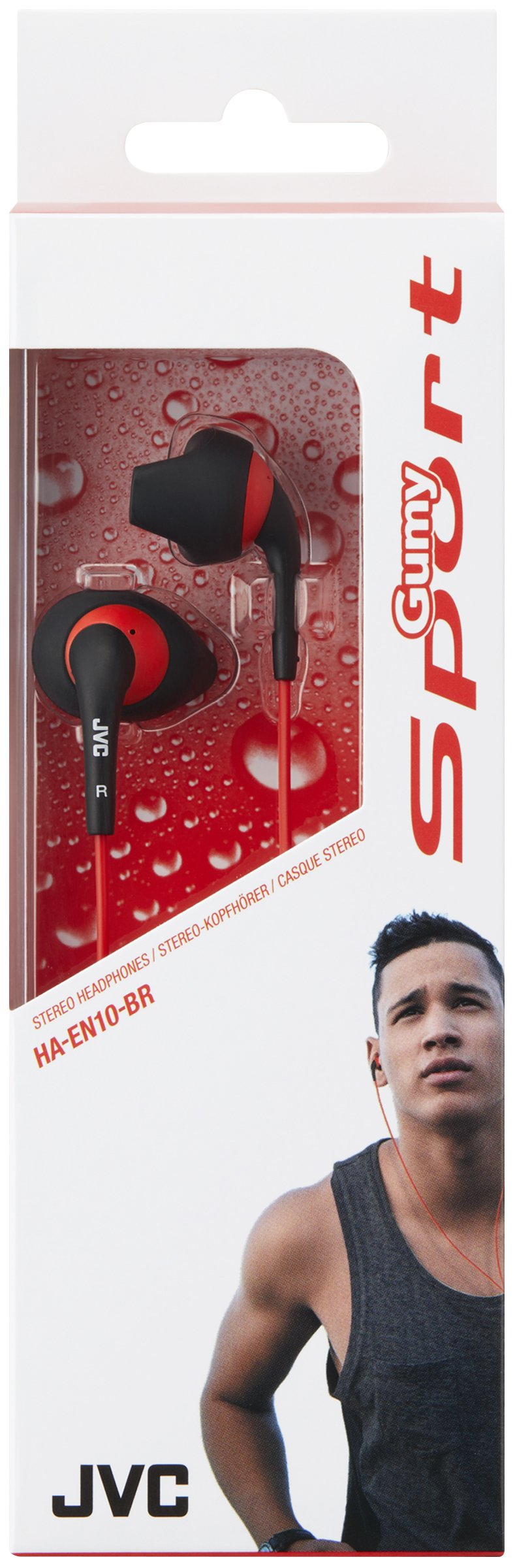 Auriculares Deportivos Jvc Gummy Sport Ha-En10 Jack 3.5 Negros