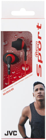 Auriculares Deportivos Jvc Gummy Sport Ha-En10 Jack 3.5 Negros