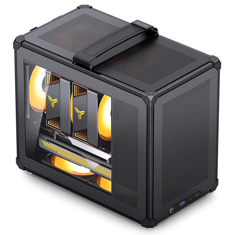 Jonsbo C6 Max Pc-Gehäuse, Mini-Gehäuse, Micro-Atx, Tempered Glass - Schwarz