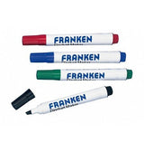 Franken Gmbh Franken - Marker - Para Flipchart, Tafel, Pappe - Negro, Rojo, Azul, Verde - Tinta Pigmentada - 2-6 Mm (Paquete De 4)