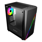 Caja Pc Unykach Mini Glayze  Micro-Atx - Iluminacion Argb - Ventana Lateral Cristal Templado - Usb-A 2.0/3.0 Y Audio - 1