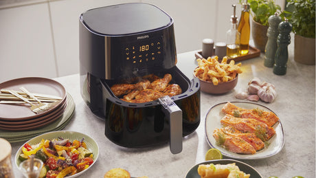 EAN 8710103975571 - Philips Essential HD9280/70 freidora Sencillo 6,2 L 2000 W Freidora de aire caliente Negro, Plata imagen 7