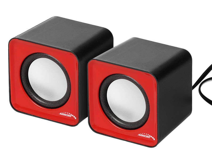 Audiocore Altavoces 6w Usb Cube Rojo Ac870r
