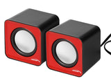 Audiocore Altavoces 6w Usb Cube Rojo Ac870r