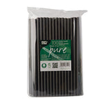 Papstar Strohhalme Pure Negro